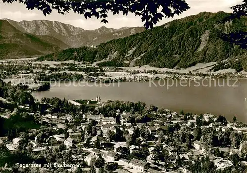 AK / Ansichtskarte Tegernsee Panorama mit Blaubergen Tegernsee