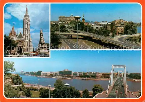 AK / Ansichtskarte Budapest Stadtpanorama Kirche Donaubruecke Budapest