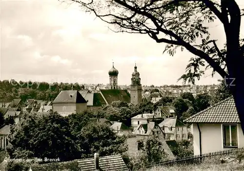 AK / Ansichtskarte Giengen_Brenz Ortsansicht mit Kirche Giengen Brenz