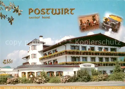 AK / Ansichtskarte Ebbs Hotel Gasthof Postwirt Ebbs