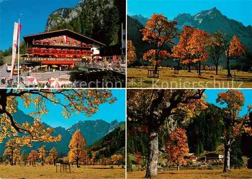 AK / Ansichtskarte Hinterriss_Tirol Alpengasthof und Cafe Eng am Gr Ahornboden Details Hinterriss Tirol