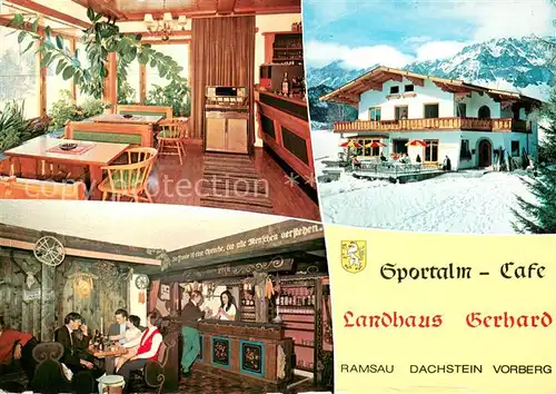 AK / Ansichtskarte Ramsau_Dachstein_Steiermark Landhaus Gerhard Gastraum Bar Ramsau_Dachstein