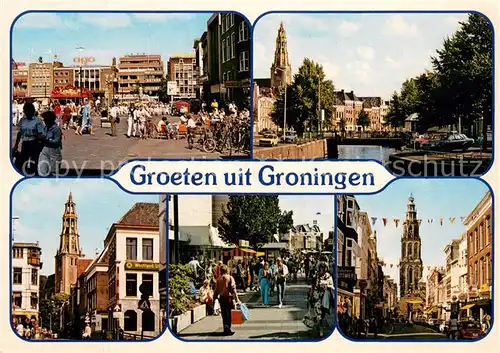 AK / Ansichtskarte Groningen Marktplatz Kirche Ortsmotive Groningen