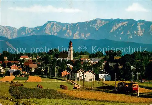 AK / Ansichtskarte St_Georgen_Attergau Panorama mit Hoellengebirge St_Georgen_Attergau