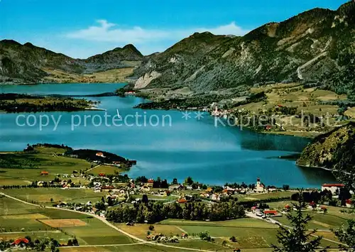 AK / Ansichtskarte Wolfgangsee mit Strobl St Wolfgang und St Gilgen Wolfgangsee