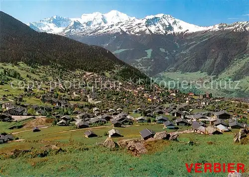 AK / Ansichtskarte Verbier La station et le massif des Combins Verbier