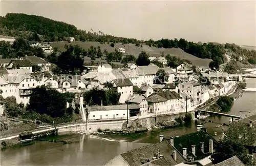 AK / Ansichtskarte Gruenburg Panorama Blick ueber die Krems Gruenburg