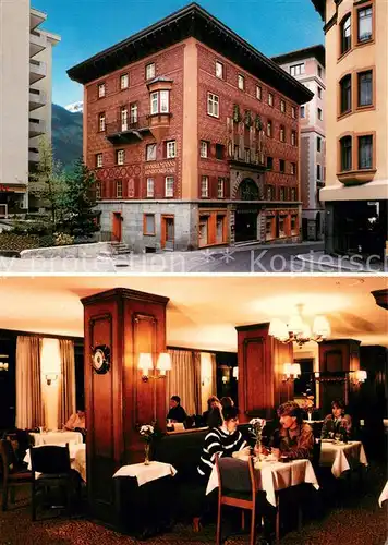 AK / Ansichtskarte St_Moritz_GR Hanselmanns Erben AG Baeckerei Konditorei Tea Room Restaurant St_Moritz_GR