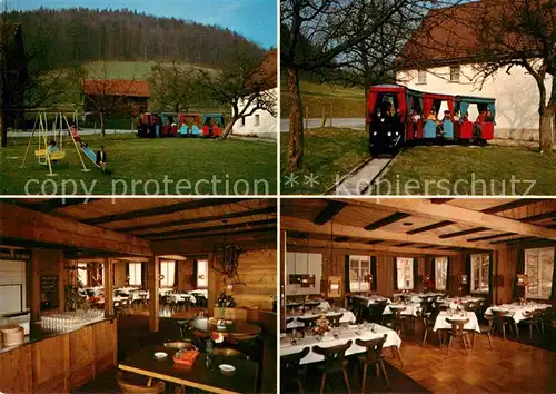 AK / Ansichtskarte Tufertschwil_Luetisburg Gasthaus Roessli Gaststuben Kinderspielplatz Tufertschwil Luetisburg