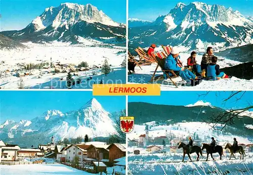 AK / Ansichtskarte Lermoos_Tirol Skigebiet Pferde Lermoos Tirol