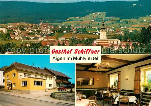 AK / Ansichtskarte Aigen_Muehlkreis Gasthof Pension Schiffner Panorama Aigen Muehlkreis