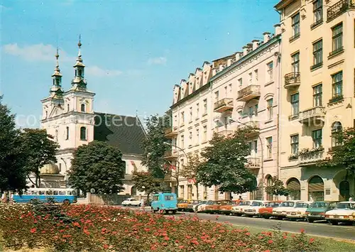 AK / Ansichtskarte Krakow_Krakau Plac Matejki Barockkirche Krakow Krakau