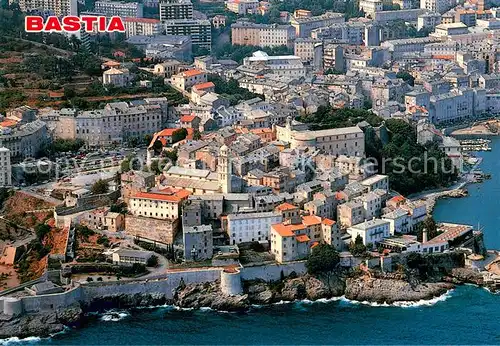 AK / Ansichtskarte Bastia La citadelle et partie du vieux port vue aerienne Bastia