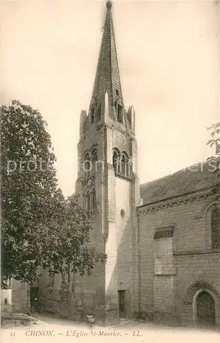 AK / Ansichtskarte Chinon_Indre_et_Loire Eglise St Maurice Chinon_Indre_et_Loire