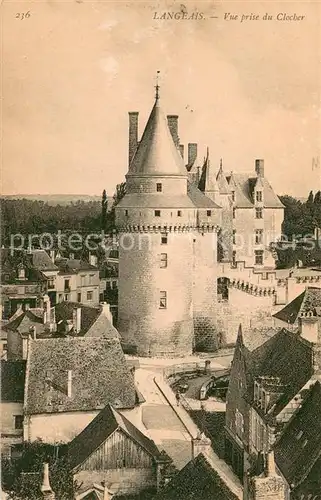 AK / Ansichtskarte Langeais Vue prise du Clocher Langeais