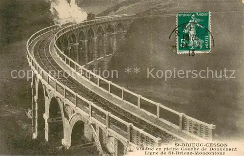 AK / Ansichtskarte Saint Brieuc_Cotes d_Armor Viaduc en pleine Courbe de Douvenant Ligne de Saint Brieuc Moncontour Saint Brieuc_Cotes d