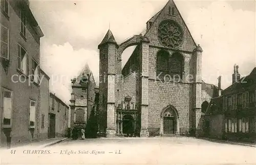 AK / Ansichtskarte Chartres_Eure_et_Loir Eglise Saint Aignan Chartres_Eure_et_Loir