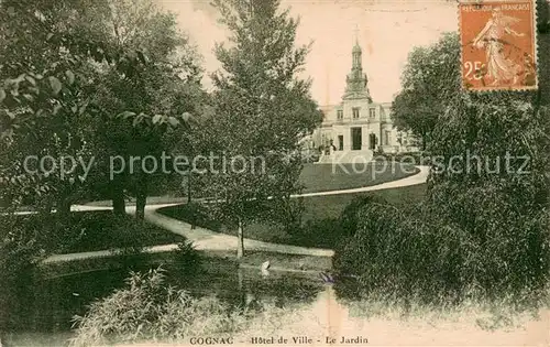 AK / Ansichtskarte Cognac_Charente Hotel de Ville Jardin 