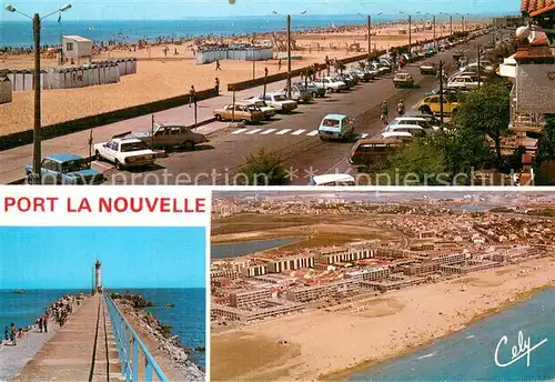 AK / Ansichtskarte Port la Nouvelle Front de mer Jetee vue aerienne Port la Nouvelle