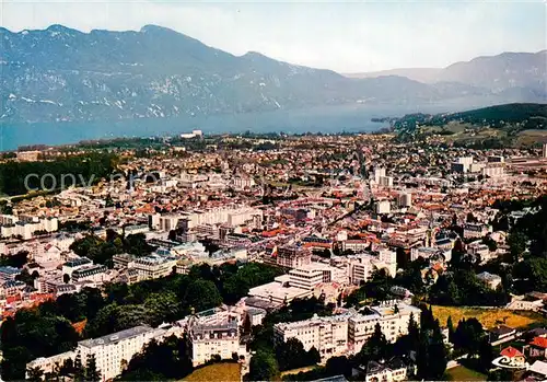 AK / Ansichtskarte Aix les Bains Vue generale aerienne Le lac du Bourget Aix les Bains