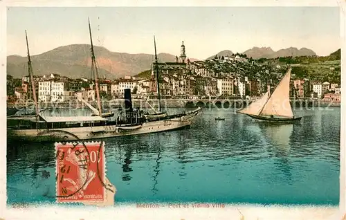 AK / Ansichtskarte Menton_Alpes_Maritimes Port Menton_Alpes_Maritimes