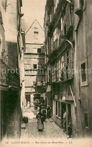 AK / Ansichtskarte Saint Malo_Ille et Vilaine_Bretagne Rue Gouin de Beauchene Saint Malo_Ille et Vilaine