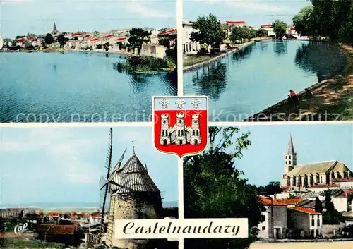 AK / Ansichtskarte Castelnaudary Panorama Quais Moulin Cathedrale Saint Michel Castelnaudary