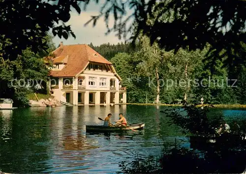 AK / Ansichtskarte Freudenstadt Langenwaldsee Cafe Restaurant Schwimmbad Freudenstadt