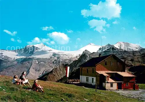 AK / Ansichtskarte Tuxerjochhaus Zillertal Blick zur Gefr Wand mit Olperer Tuxerjochhaus