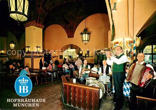 AK / Ansichtskarte Muenchen Hofbraeuhaus Weltberuehmte Bierschwemme mit Stimmungsmusik Muenchen