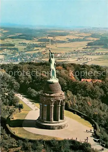 AK / Ansichtskarte Detmold Hermannsdenkmal Teutoburger Wald Fliegeraufnahme Detmold