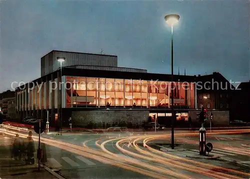 AK / Ansichtskarte Wuerzburg Neues Stadttheater Kardinal Faulhaber Platz Nachtaufnahme Wuerzburg