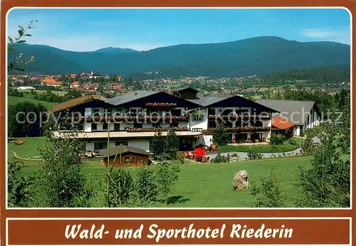 AK / Ansichtskarte Bodenmais Wald  und Sporthotel Riederin Bodenmais