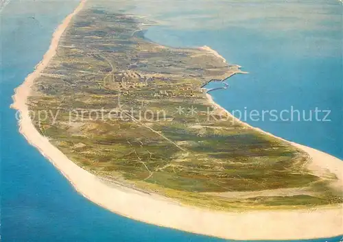 AK / Ansichtskarte Insel_Sylt Suedspitze mit Hoernum Fliegeraufnahme Insel_Sylt