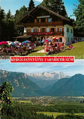 AK / Ansichtskarte Hammer_Inzell Berggaststaette Farnbichlalm Terrasse Panorama 