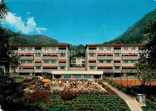 AK / Ansichtskarte Gersau_Vierwaldstaettersee Wallfahrtswerk Gersau Hotel des Alpes Gersau_Vierwaldstaettersee