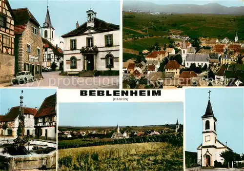 AK / Ansichtskarte Beblenheim Ortsmotive Rathaus Kirche Brunnen Panorama Beblenheim