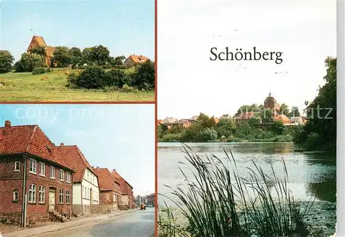 AK / Ansichtskarte Schoenberg_Mecklenburg Landschaft bei Kirch Mummendorf August Bebel Strasse Oberteich Schoenberg_Mecklenburg