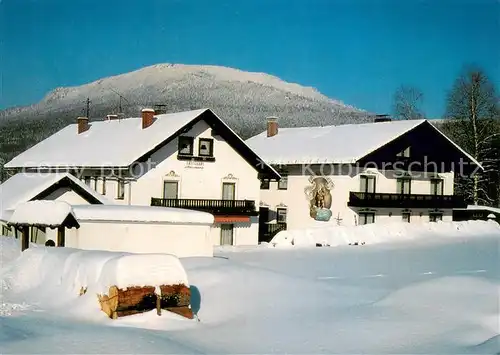 AK / Ansichtskarte Lindbergmuehle_Bayern Pension Annemarie Winterlandschaft Lindbergmuehle_Bayern