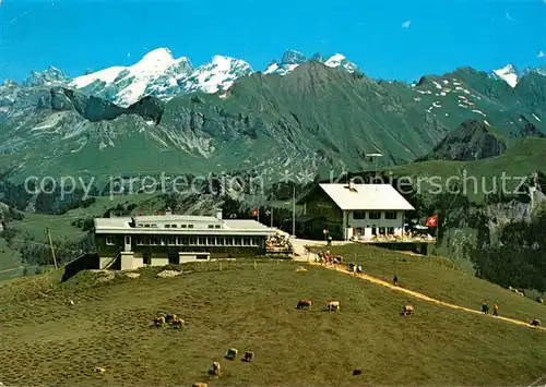 AK / Ansichtskarte Lungern Berghotel Bellevue und Restaurant Sporting mit Titlis Lungern