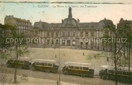 AK / Ansichtskarte Clichy La Mairie Station des Tramways Clichy