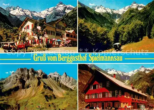 AK / Ansichtskarte Oberstdorf Berggasthof Spielmannsau Allgaeuer Alpen Oberstdorf