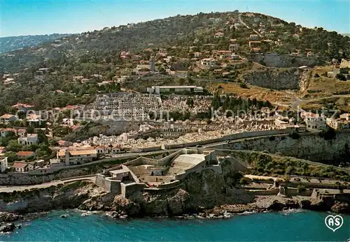 AK / Ansichtskarte Sete_Cette Vue panoramique aerienne Le Theatre de la mer le cimetiere marin et le Mont St Clair 