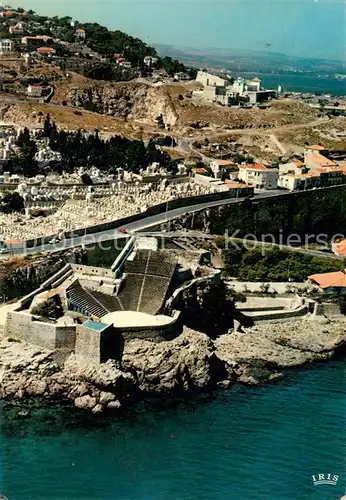 AK / Ansichtskarte Sete_Cette Vue du ciel Mont Saint Clair Theatre de la mer 