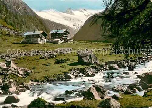 AK / Ansichtskarte Habachtal Gasthof Alpenrose mit Habachkees und Schwarzkopf Habachtal