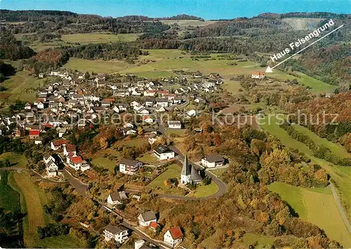 AK / Ansichtskarte Wommelshausen Kur  und Erholungsheim Haus Felsengrund Fliegeraufnahme Wommelshausen