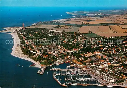 AK / Ansichtskarte Laboe Hafen Marine Ehrenmal Fliegeraufnahme Laboe