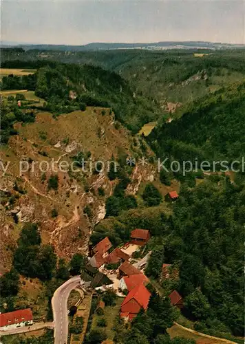 AK / Ansichtskarte Weihersmuehle_Weismain Gasthof Pension Forelle Kleinziegenfelder Tal Fliegeraufnahme Weihersmuehle_Weismain