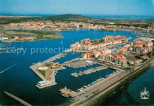 AK / Ansichtskarte Cap d_Agde Vue aerienne sur la Capitainerie Cap d_Agde