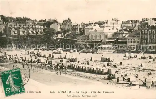 AK / Ansichtskarte Dinard_Ille_et_Vilaine_Bretagne la Plage Cote des Terrasses Dinard_Ille